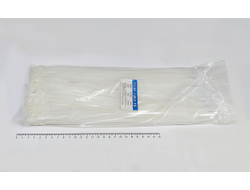 Хомут-стяжка белая 5х300 мм пластиковая (100 шт)