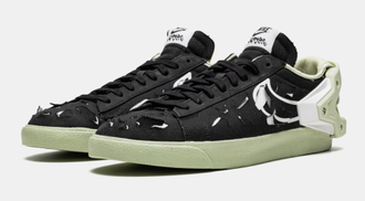 Nike Blazer Low Acronym Black Olive Aura Арт 2 сбоку