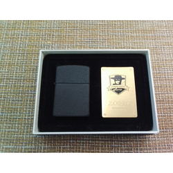 Зажигалка бензиновая Zorro матовая в упаковке черный