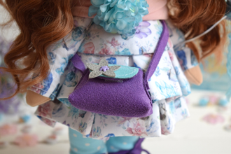 Набор для шитья интерьерной куколки "Лавандовый шоколад" (с поворотной головой и гнущимися ручками)