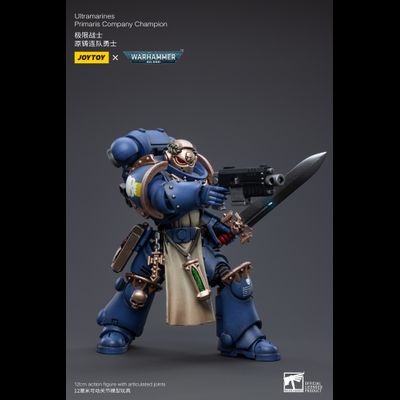Примарис-чемпион Ультрамаринов (Warhammer 40k) - КОЛЛЕКЦИОННАЯ ФИГУРКА 1/18 Ultramarines Primaris Company Champion (JT3266) - JOYTOY