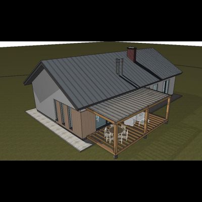 Одноэтажный дом с четырьмя спальнями 113м² (S101)