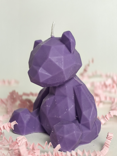 Свеча "Мишка геометрия" Фиолет