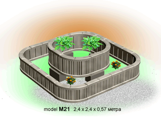 Model M21 2,4 х 2,4 х 0,57 метра