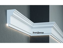 Фасадный карниз для подсветки из пенополистирола Leptonika KC304LED с эластичным покрытием DarMix