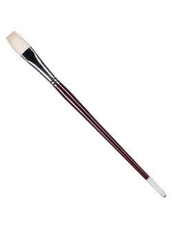 Кисть художественная KOH-I-NOOR щетина, плоская, №10, длинная ручка, блистер, 9936010014BL