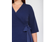 Нарядное платье на запах ДР 0150-1 синий. Размеры: с 50 по 66.