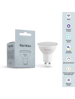 Светодиодная лампа Wi-Fi MR16 GU10 5W 2700K-6500K MIX DIM 110°, 2425