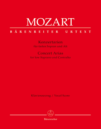 Mozart Concert Arias for  low Soprano and Contralto