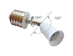 Ecola переходник с цоколя E27 на E27 на шарнире 360°/180° 45мм без выключателя Белый A7T17WEAY