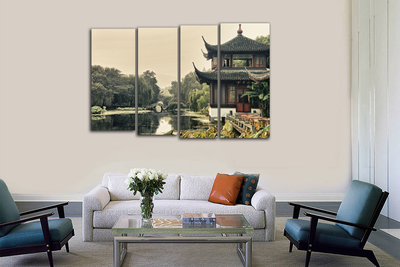 Модульная картина "Чайный домик"