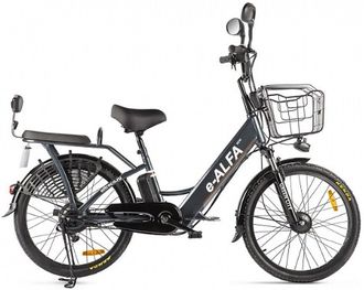 Электровелосипед GREEN CITY e-ALFA new 24, темно серый