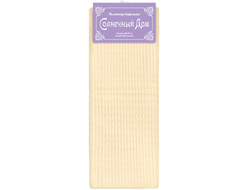 Однотонное вафельное полотенце "Экрю"