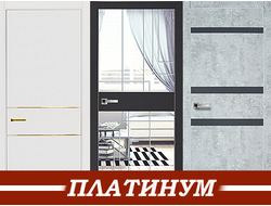 Двери ПЛАТИНУМ с алюминиевой кромкой