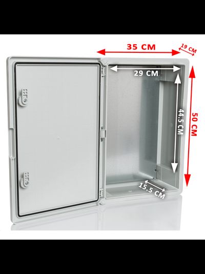 CamBox PP3006 Шкаф пластиковый с монтажной панелью, 350х500х190, непрозрачная дверца, IP65