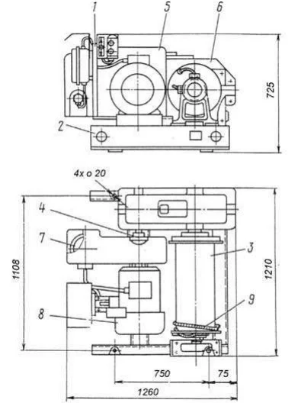 Лебедка электрическая ТЭЛ-3 чертеж