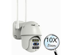 Беспроводная wi-fi ip ptz камера наружного наблюдения 10X zoom