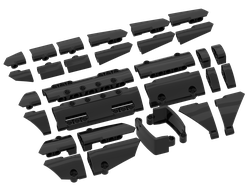 TP1, Комплект оригинальных панелей LEGO Technic  30 шт., Black