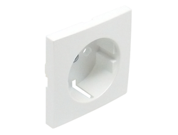 Efapel 90631 TBR, Лицевая панель розетки 2К+З, без шторок, белая