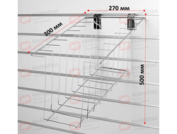 6107 Накопитель-подставка для экономпанелей, под 8 упаковок рубашек, хром