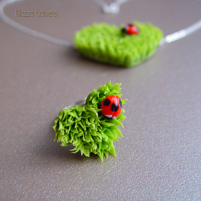 Кольцо "Травяное сердечко".