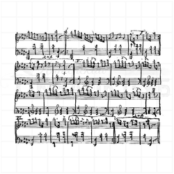 Штамп для скрапбукинга большой фон ноты нотный лист