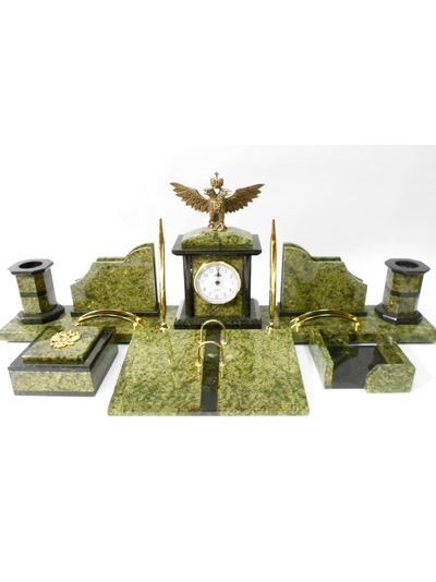 Письменный прибор "Держава" из змеевика