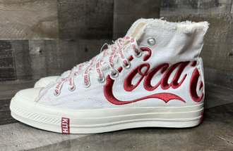 Кеды Converse x Coca Cola x Kith a высокие белые