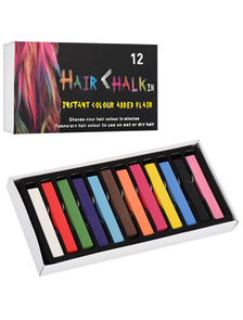 Цветные мелки Hair-Chalk для окраски волос 12 шт.