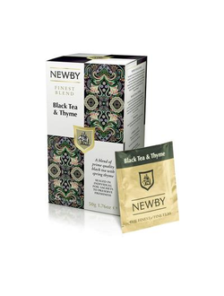 Чай Newby Black Tea & Thyme черный с чабрецом 25 пакетиков