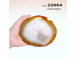 Агат натуральный (срез-палитра) арт.22864: 204г - 137*118*5мм