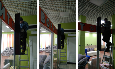 Бегущая строка 21*165см зелёные диоды