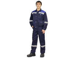 Костюм "Титан" темно-синий, куртка с полукомбинезоном