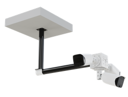 Комплект 4: BOXFORCAM Коробка на выносе от потолка 25 и 25 см. для монтажа видеокамер и элементов безопасности. (коробка чёрная/белая)