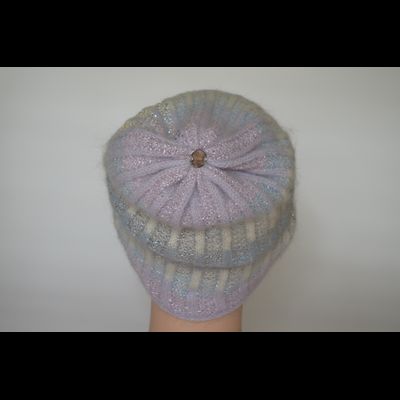 Лиловая шапка с украшениями Vizio Италия 6916 CY