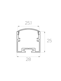 Алюминиевый профиль 4L-2825-S ANOD