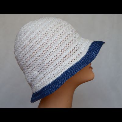 Летняя  шляпа с бантом Vizio Италия 5487 P белая