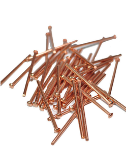 Гвозди финишные 1.4х35мм медные, упаковка 100 гр