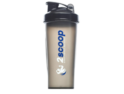 (2scoop) шейкер - (600 мл) - (черный)