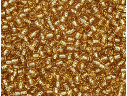 Японский бисер Toho 11/0 22B Transparent Silver-Lined Med Topaz