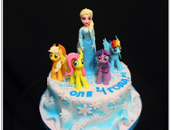 Торт "Эльза и Маленькие пони" (3 кг.)