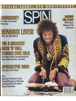 Spin Magazine April 1991 Jimi Hendrix Cover Morrissey Иностранные музыкальные журналы,, Intpressshop