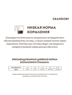 Grandorf (Грандорф): сухой корм для собак мини-пород 4 вида мяса с пробиотиками, 3 кг