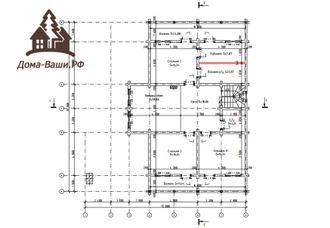 Проект дома из клееного бруса Д-1309 Зеленоград от компании "Дома-Ваши" - план 2 этажа
