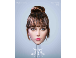 Женская голова (скульпт) с высокой прической 1/6 scale  (YMT050D) - YMTOYS