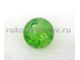 бусина кракле стеклянная "Льдинка" 6 мм, цвет-зеленый, 25 шт/уп