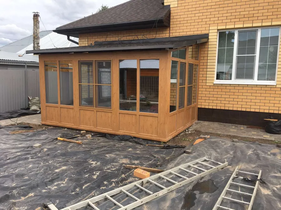 остекление веранды , ламинация с двух сторон