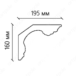 Карниз орнаментальный SK50N (наборный)