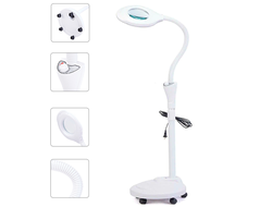 Лампа-лупа DIANA, бестеневая, с регулятором яркости, с колесами, линза 9 см