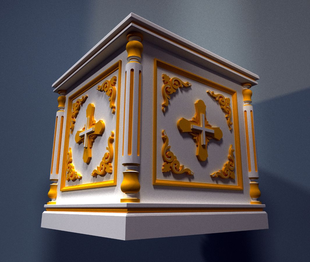 3d модели, рисунки, эскизы церковной мебели